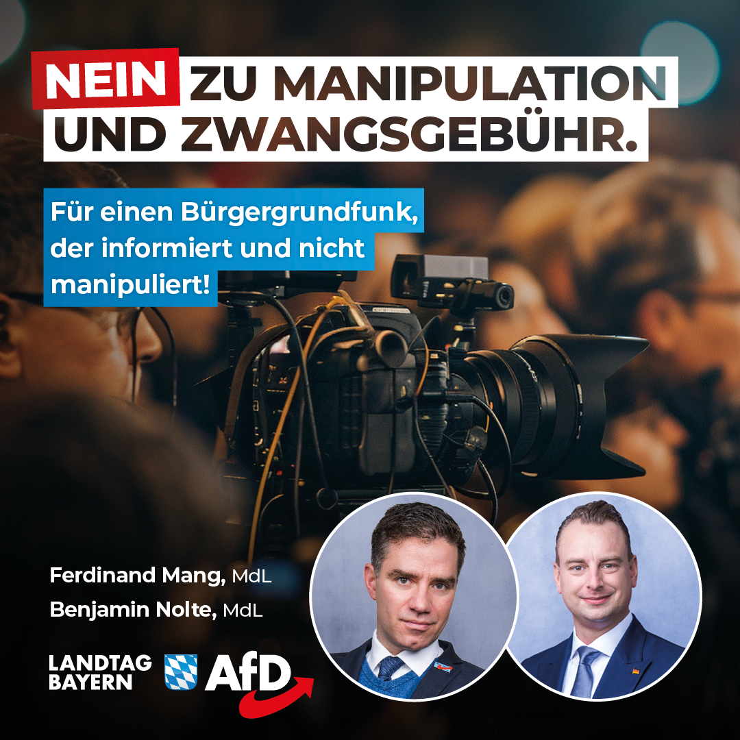 Ferdinand Mang / Benjamin Nolte: Nein zu Manipulation und Zwangsgebühr – Für einen Bürgergrundfunk, der informiert und nicht manipuliert! 1 2024027 Mang Nolte Rundfunk 1