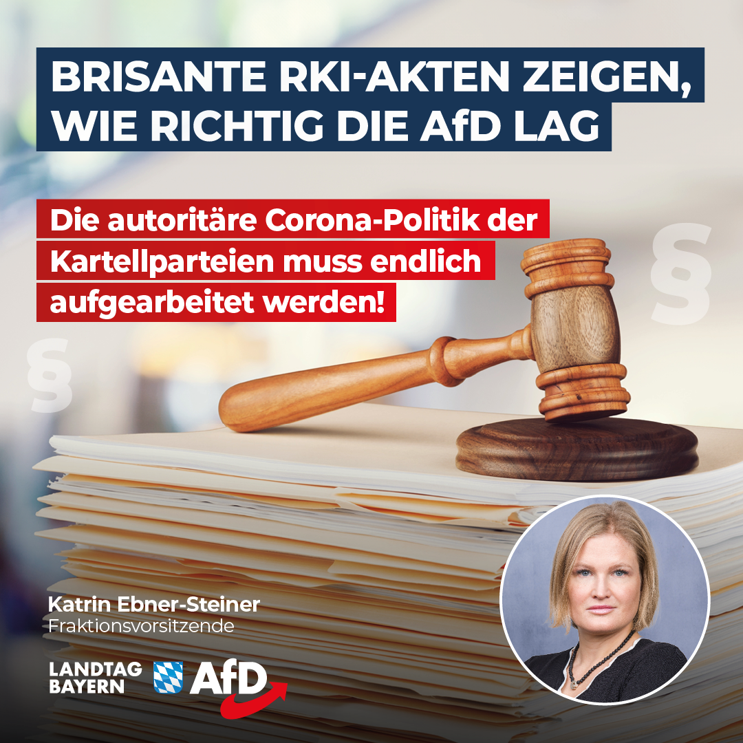 Katrin Ebner-Steiner: Brisante RKI-Akten zeigen, wie richtig die AfD lag – Die autoritäre Corona-Politik der Kartellparteien muss endlich aufgearbeitet werden 1 20240325 KES RKI Akten
