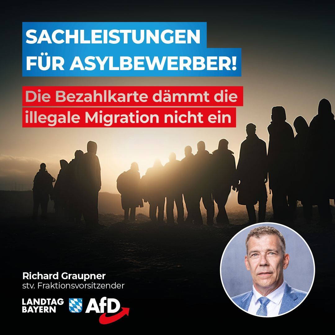 Richard Graupner: Sachleistungen für Asylbewerber! – Die Bezahlkarte dämmt die illegale Migration nicht ein 1 Sachleistungen fuer Asylbewerber