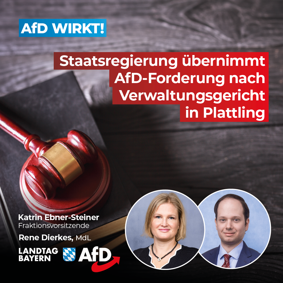 Katrin Ebner-Steiner / Rene Dierkes: AfD wirkt! – Staatsregierung übernimmt AfD-Forderung nach Verwaltungsgericht in Plattling 1 20240418 KES Dierkes VG Plattling