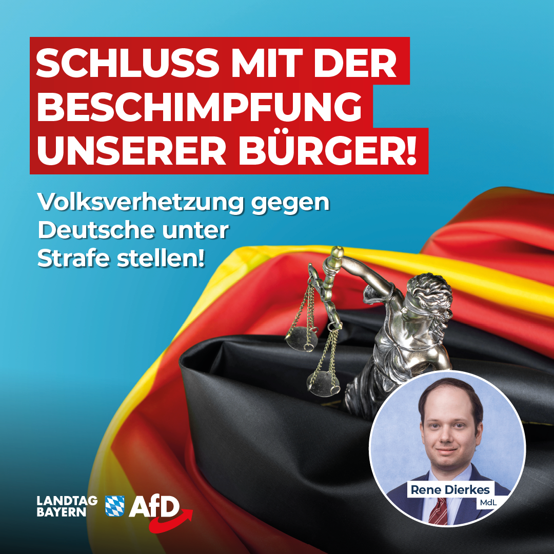 Rene Dierkes: Schluss mit der Beschimpfung unserer Bürger – Volksverhetzung gegen Deutsche unter Strafe stellen! 1 20240529 1 Dierkes Volksverhetzung Deutsche