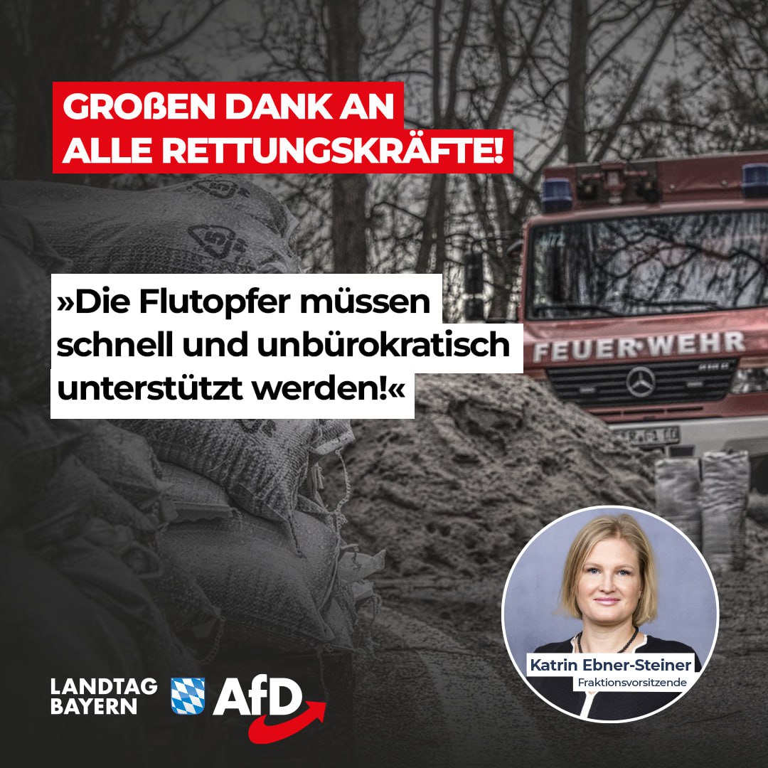 Katrin Ebner Steiner: Großen Dank an alle Rettungskräfte! – Die Flutopfer müssen schnell und unbürokratisch unterstützt werden 1 20240602 KES Flutopfer