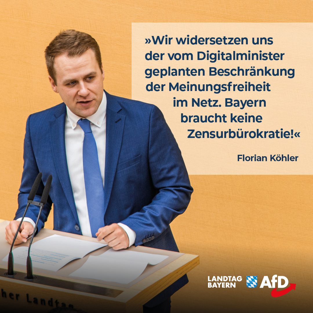 Florian Köhler: Für eine Digitalisierung im Sinne der Bürger – Schlanker Staat statt Überwachungsapparat! 1 20240606 2 Koehler Zensur
