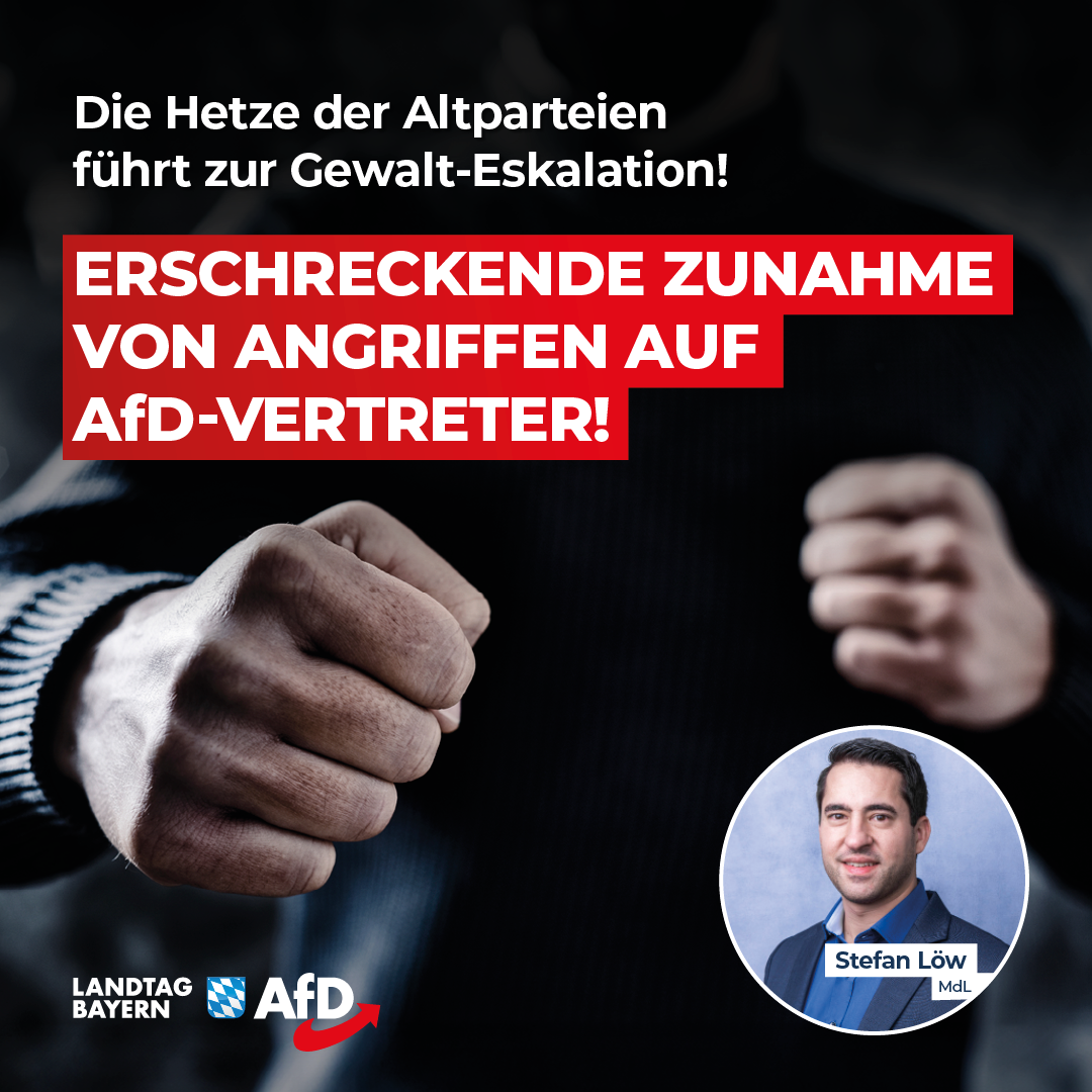 Stefan Löw: Die Hetze der Altparteien führt zur Gewalt-Eskalation – Erschreckende Zunahme von Angriffen auf AfD-Vertreter! 1 20240617 2 Loew Hetze Altparteien