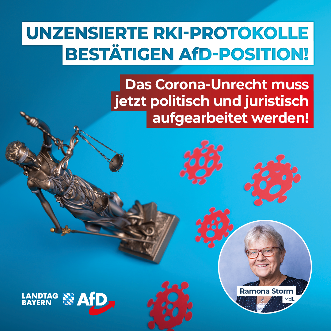 Ramona Storm: Unzensierte RKI-Protokolle bestätigen AfD-Position – Das Corona-Unrecht muss jetzt politisch und juristisch aufgearbeitet werden! 1 20240723 Storm RKI Files