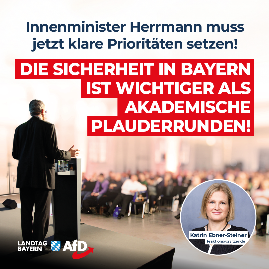 Katrin Ebner-Steiner: Innenminister Herrmann muss jetzt klare Prioritäten setzen – Die Sicherheit in Bayern ist wichtiger als akademische Plauderrunden 1 20240910 2 KES Herrmann Interreligioeser Dialog