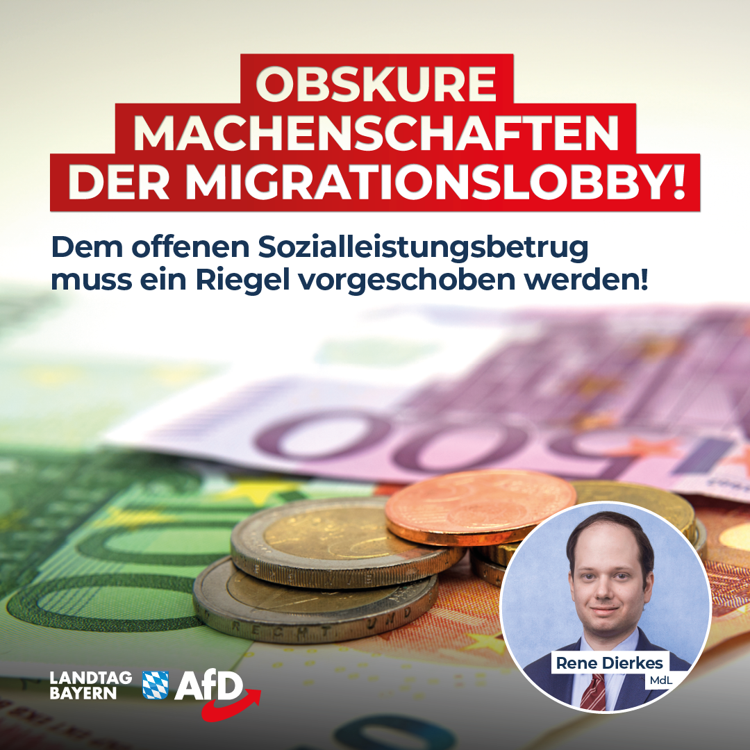 Rene Dierkes: Obskure Machenschaften der Migrationslobby – Dem offenen Sozialleistungsbetrug muss ein Riegel vorgeschoben werden! 1 20240918 2 Dierkes Migrationslobby