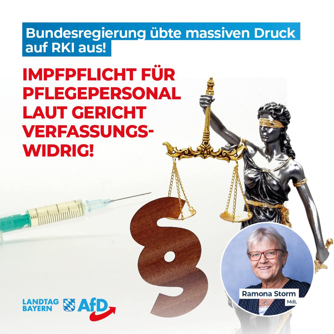 Ramona Storm: Bundesregierung übte massiven Druck auf RKI aus – Impfpflicht für Pflegepersonal laut Gericht verfassungswidrig! 1 impfpflicht fuer plege verfassungswidrig