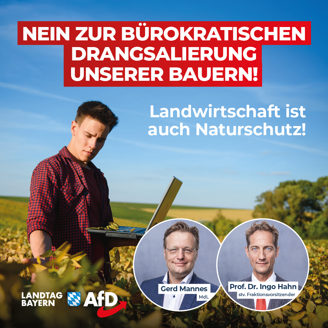 Gerd Mannes / Ingo Hahn: Nein zur bürokratischen Drangsalierung unserer Bauern – Landwirtschaft ist auch Naturschutz! 1 20241107 Mannes Hahn Drangsalierung Bauern