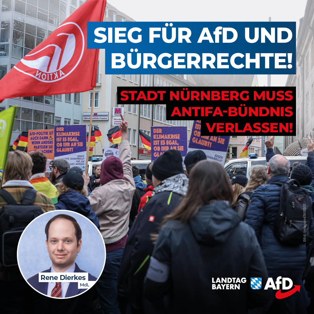 Rene Dierkes: Sieg für AfD und Bürgerrechte – Stadt Nürnberg muss Antifa-Bündnis verlassen! 1 20241118 3 Dierkes Nuernberg Antifa Buendnis