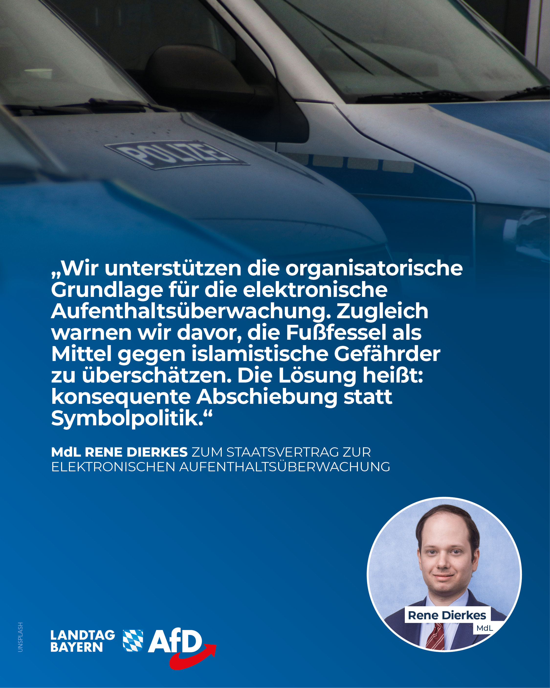 AfD Fraktion im Bayerischen Landtag 13 Bayern Fussfessel